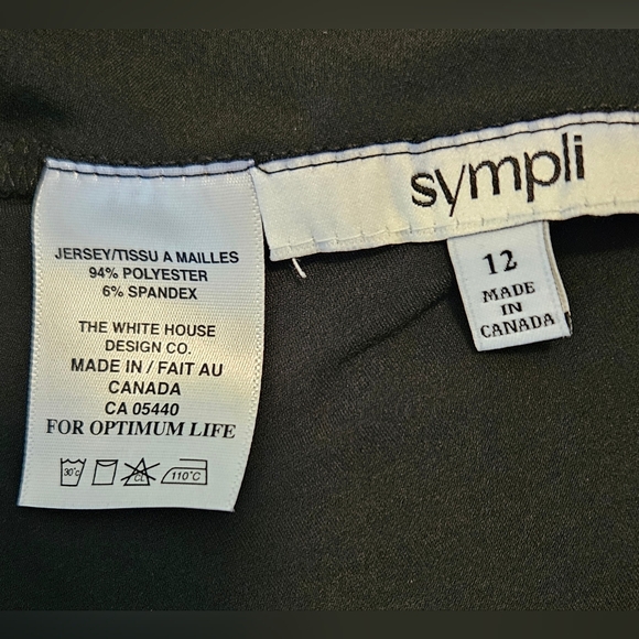 Sympli Black REVERSIBLE Drama Dress, Lagenlook. - Picture 10 of 10